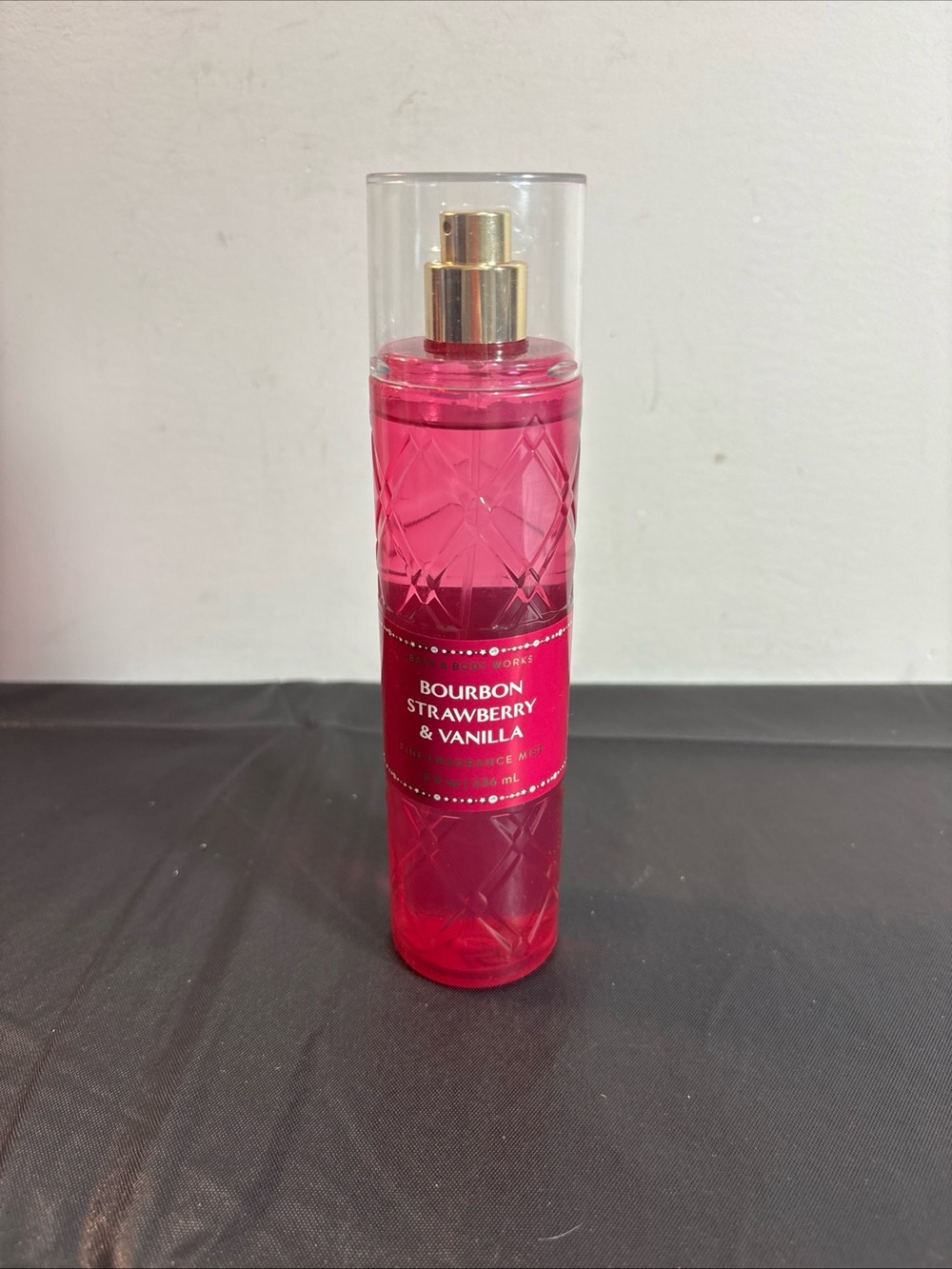 Bath & Body Works Bourbon  Strawberry & Vanilla Body Mist - Pink. 9/20
